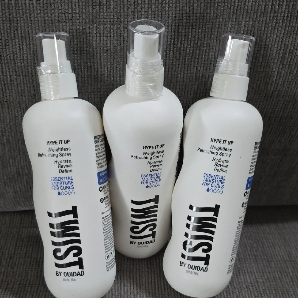 Twist Hype It Up By Ouidad, Essential Moisture‎ For Curls, 10.5oz, Set Of 3, New